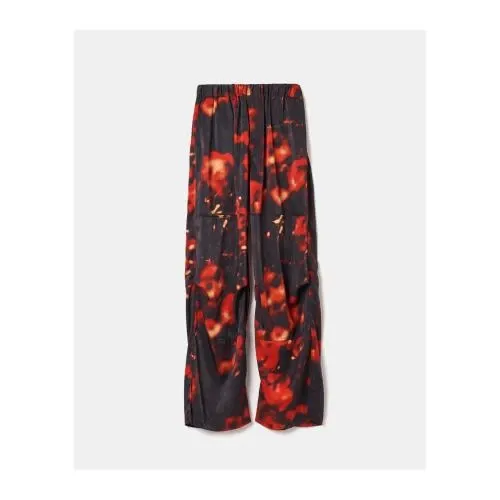 08sircus Bokashi print wide slit pants