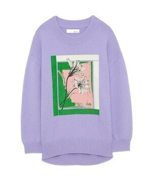Lily Brown Lilyプリントニットトップス