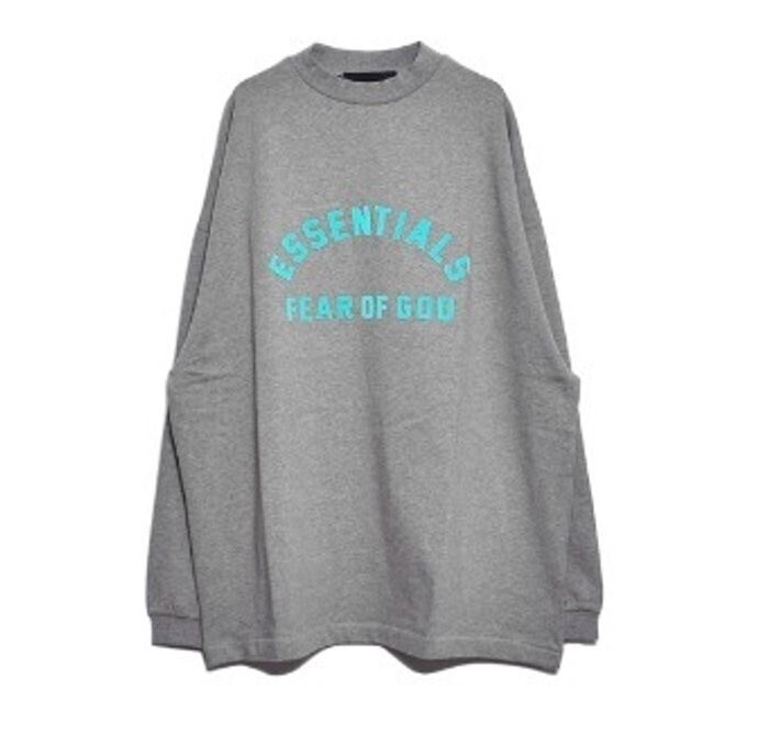 FEAR OF GOD 【F.O.G ESSENTIALS】LS TEE DARK HEATHER