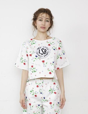Little sunny bite tulip print top