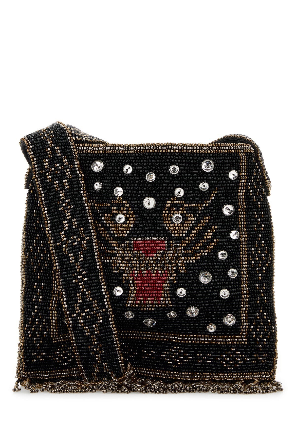 VALENTINO GARAVANI Embellished fabric crossbody bag