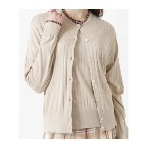 JOHN SMEDLEY 配色ラインリブカーディガン