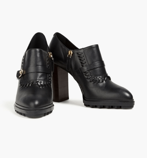 TOD'S ホイップステッチ レザー アンクルブーツ