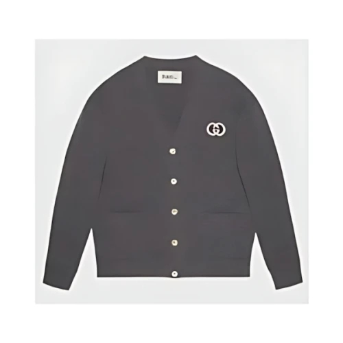GUCCI KNIT WOOL CARDIGAN WITH INTERLOCKING G