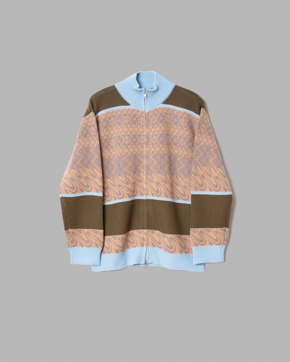 LUFON MERINO WOOL FAIRISLE JAQUARD DRIVERS KNIT