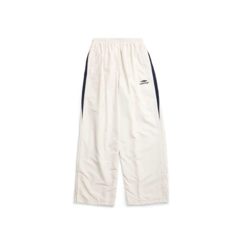 Balenciaga 3B SPORTS ICON MEDIUM FIT TRACKSUIT PANTS IN WHITE