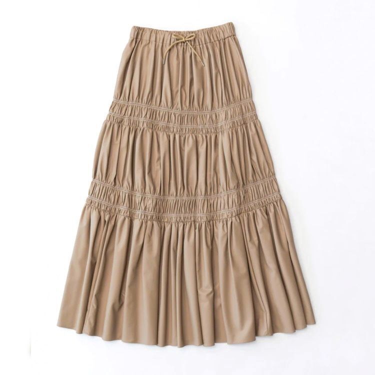 MAISON SPECIAL Vegan Leather Volume Skirt