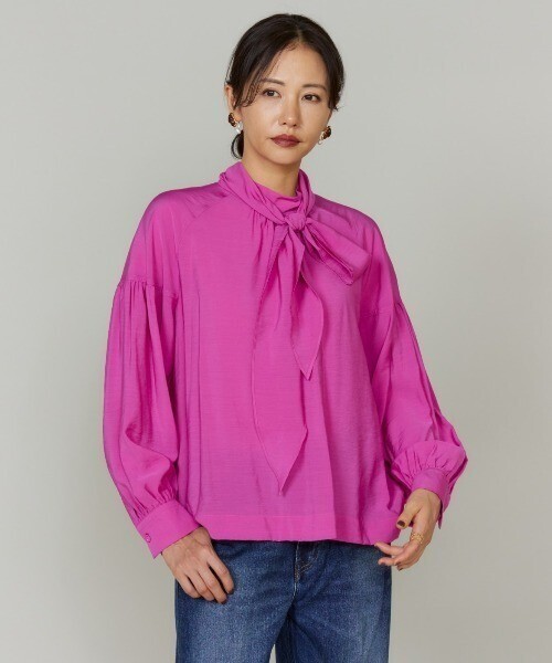LE SOUK ボウタイ付きブラウス