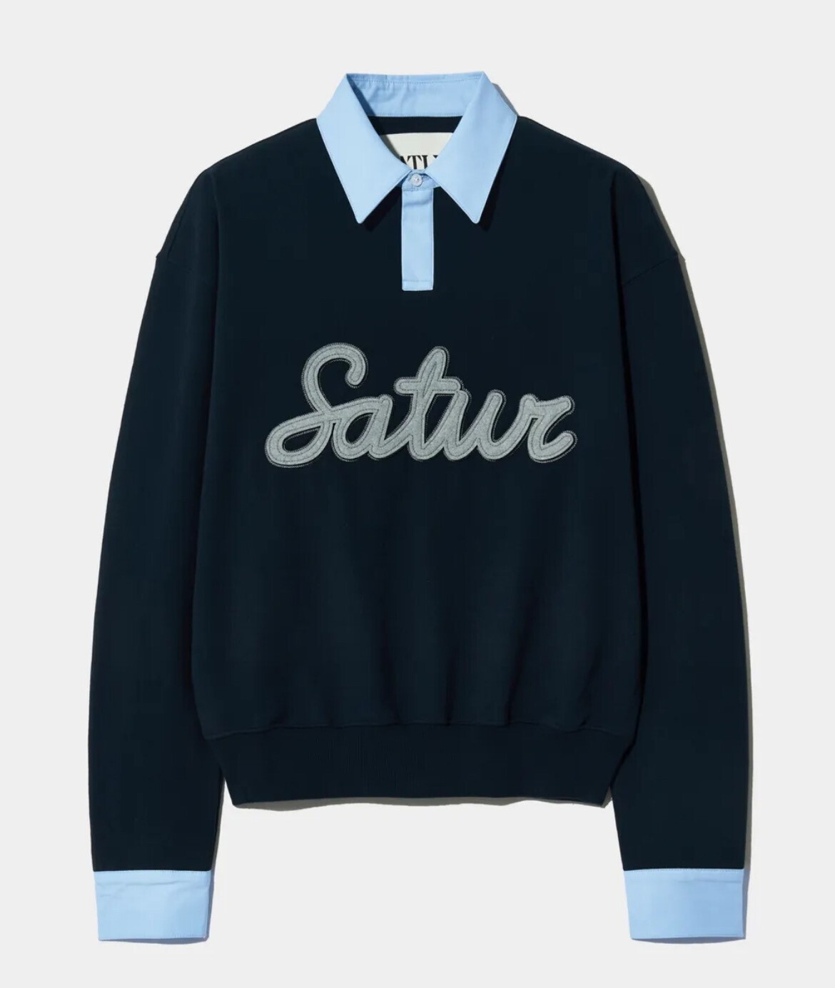 SATUR Appliqué Logo Cuffs Sweatshirt