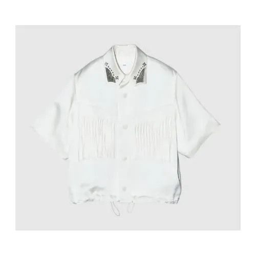 TOGA PULLA SATIN FRINGE SHIRT