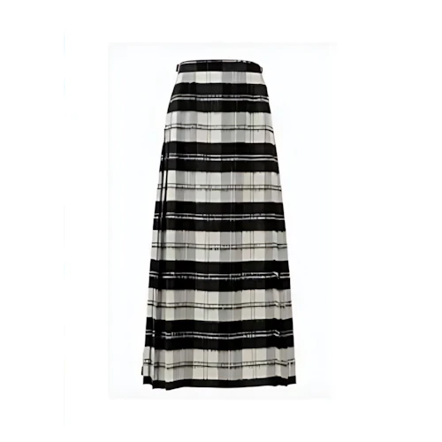 O NEIL OF DUBLIN Accordion Pleat Maxi Kilt Wool Skirt