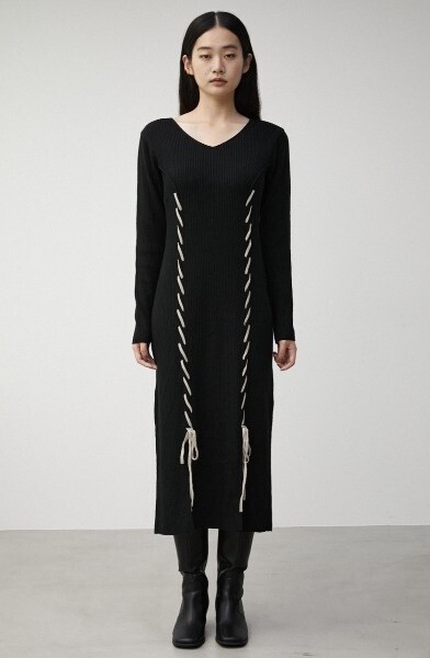 AZUL by moussy STITCH DESIGN SET KNIT OP