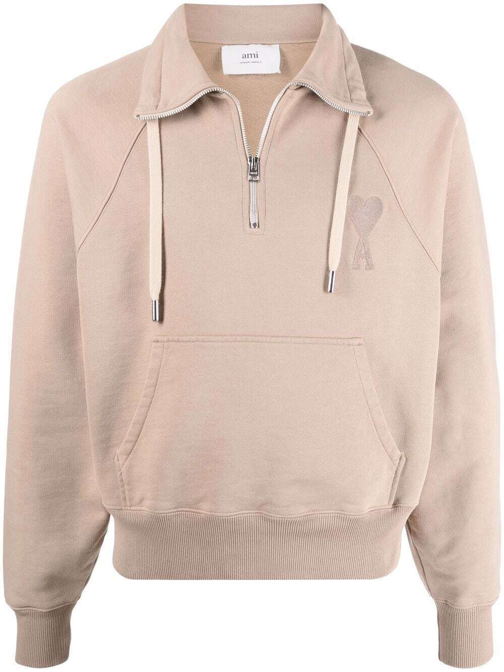 AMI Paris Ami de Coeur ハーフジップ スウェットシャツ