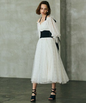la belle Etude 【Belle vintage】MargaretⅡ（ドットロングチュールワンピース×ドレス）