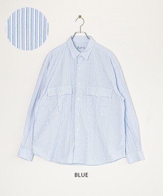 PORTER CLASSIC ROLL UP STRIPE SHIRT ロールアップストライプシャツ