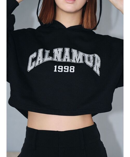 CALNAMUR ロゴショートフーディ