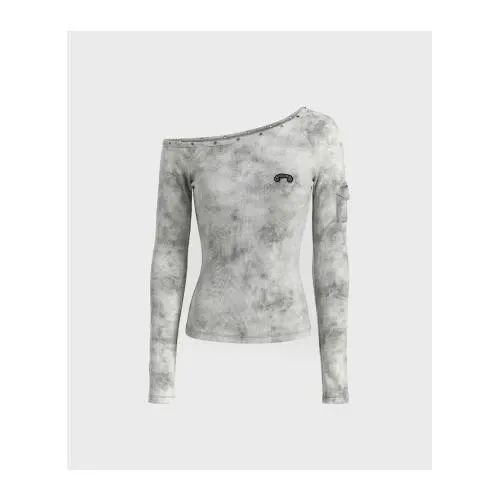 BADBLOOD Viper Cotton Rib Asymmetric Top