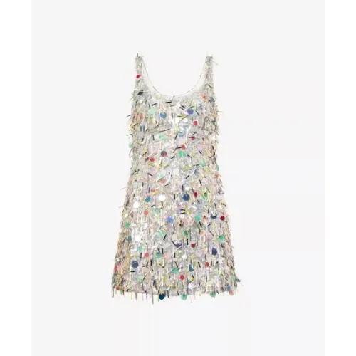 SANDY LIANG Simon Embellished Woven Mini Dress