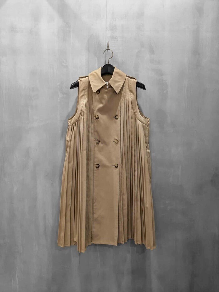 EZUMi Pleated Trench Long Gilet