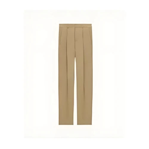 SAINT LAURENT ウールギャバジン製 ハイウエストパンツ