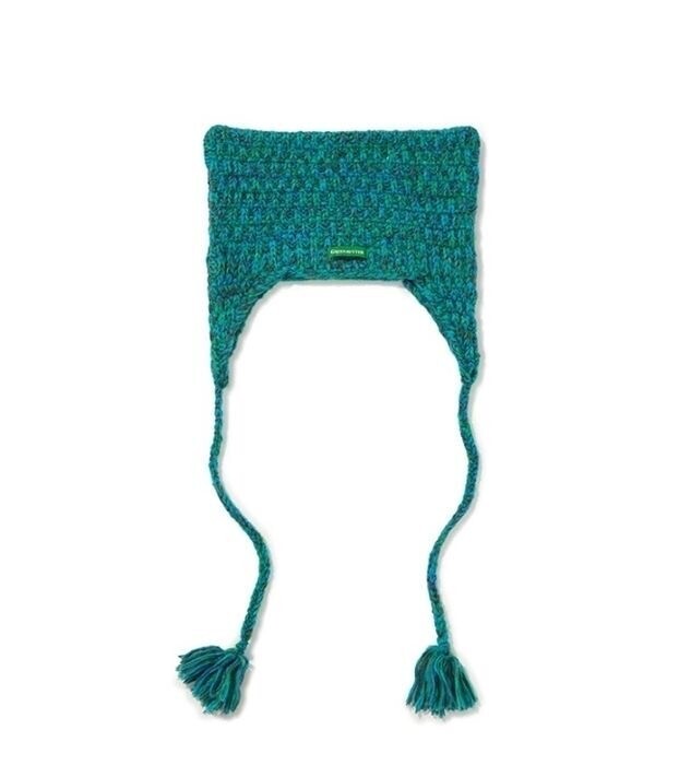 GREEN BUTTER CAT TASSEL BONNET HAT