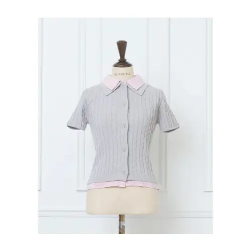 MISTREASS Gingham shirt layered knit