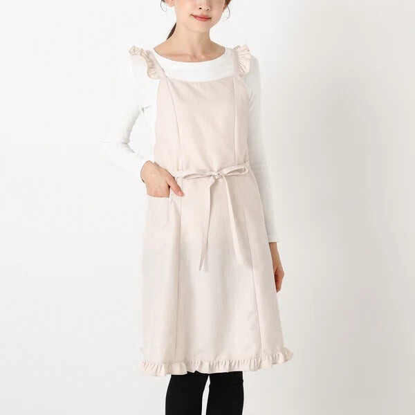 Francfranc Mini frill apron beige