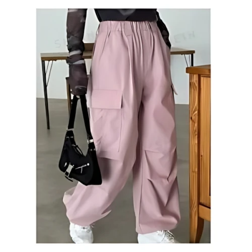SHEIN FRIFUL SHEIN X AYA NAKAMACHI レディース ウエストゴム カーゴパンツ