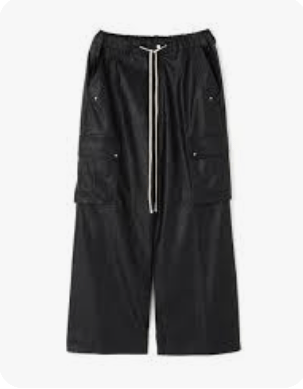 DANKE SCHON PU LEATHER BAGGY CARGO PANTS