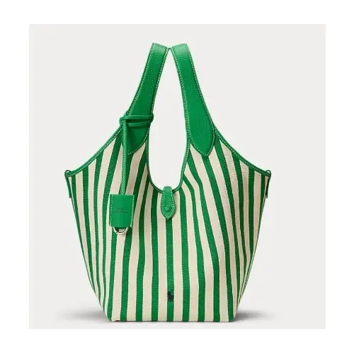 POLO RALPH LAUREN Polo Play Striped Canvas Tote