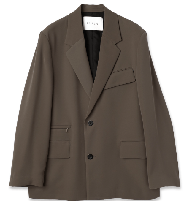 CULLNI Double Cloth Twill Zip Pocket Tailored Jacket