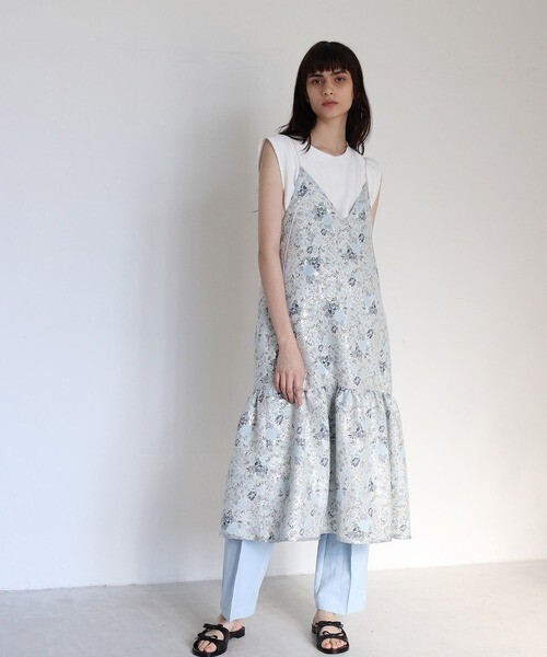 DRESSLAVE lame jacquard cami dress