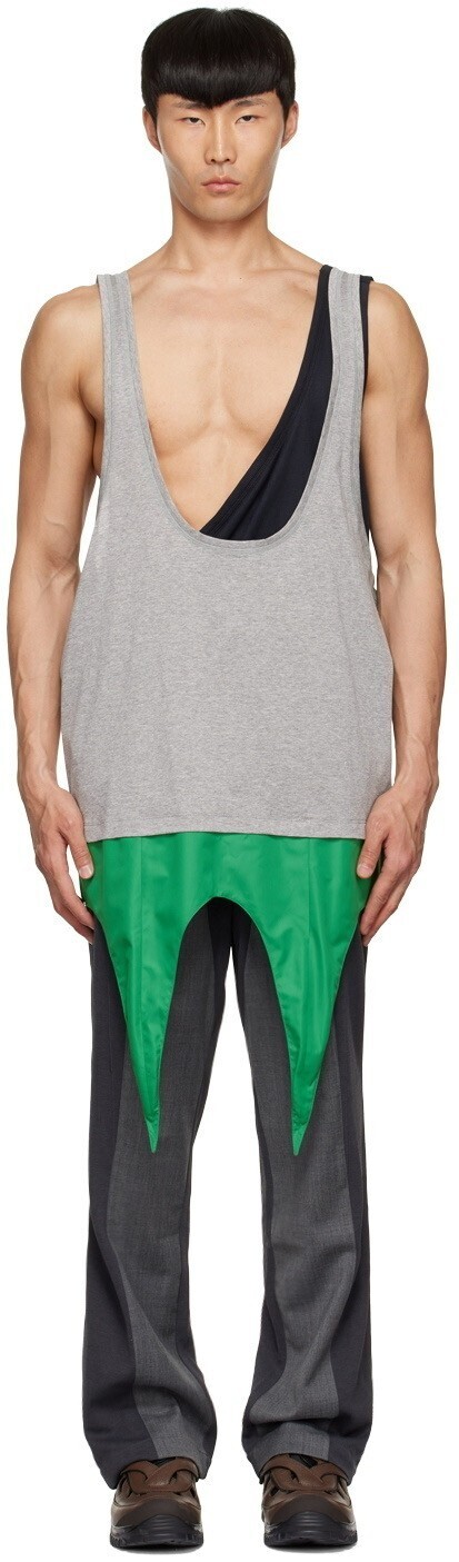 Kiko Kostadinov Gray Depero Tank Top