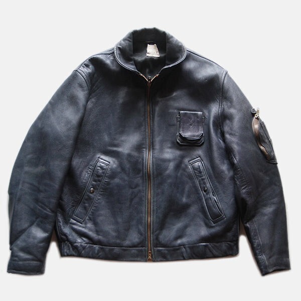 vintage 1960's FRENCH AIR FORCE LEATHER JACKET