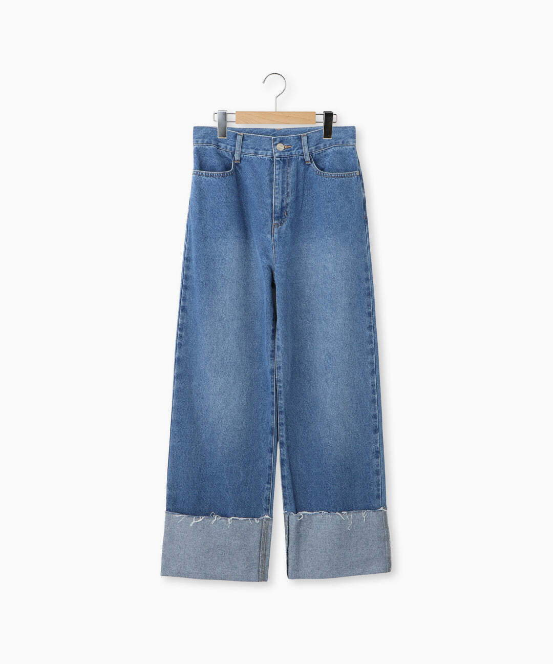 Mylanka ロールアップストレートデニムパンツ