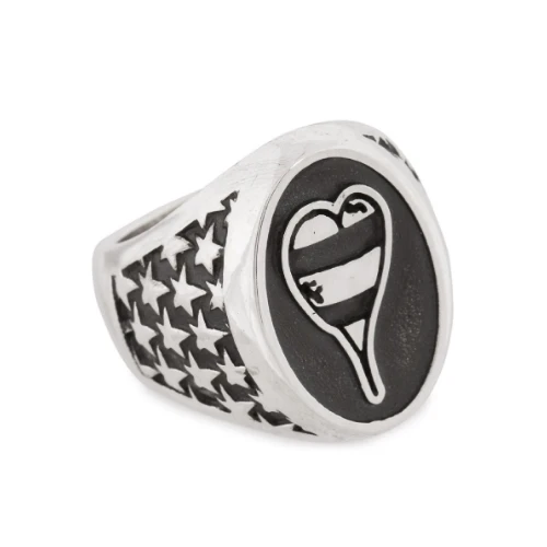 Chrome Hearts PPO CAMEO STRIPED HEART RING