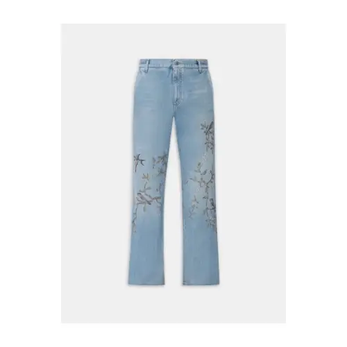 AMIRI FLORAL EMBELLISHED JEAN