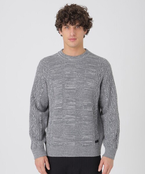 BLACK LABEL CRESTBRIDGE カシミヤミックスアランニット