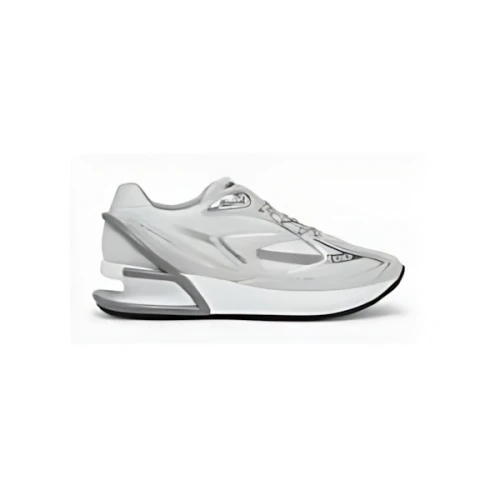 FENDI Gray fabric trainers