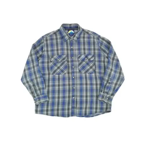 VINTAGE 90's NORTH CREST 好配色チェック柄 フランネルシャツ