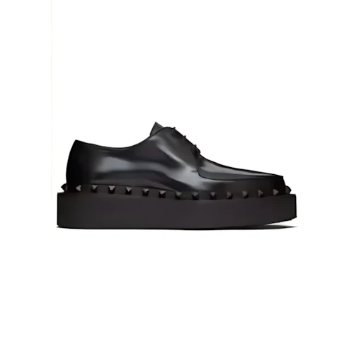 VALENTINO ロックスタッズ カーフスキン ダービーシューズ
