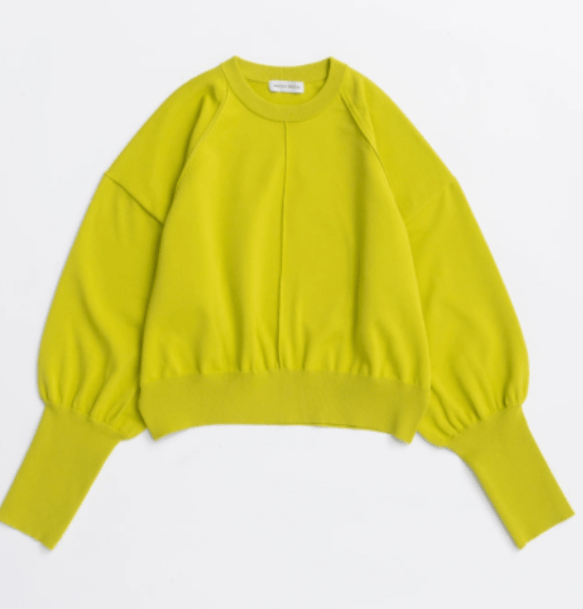 MAISON SPECIAL Crew Neck Color Short Knit Pullover