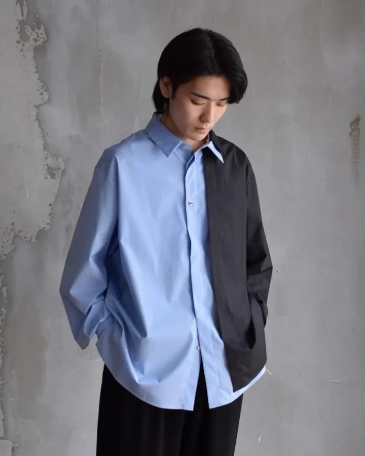 CULLNI High Count Broad Asymmetrical Layered Shirt