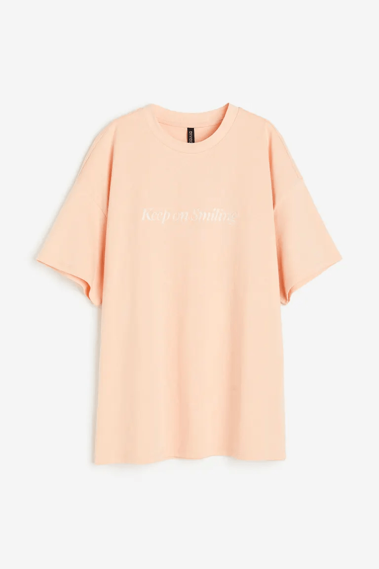 H&M Oversized T-shirt met motief