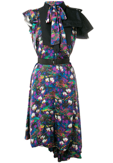 sacai プリント アシンメトリー ドレス