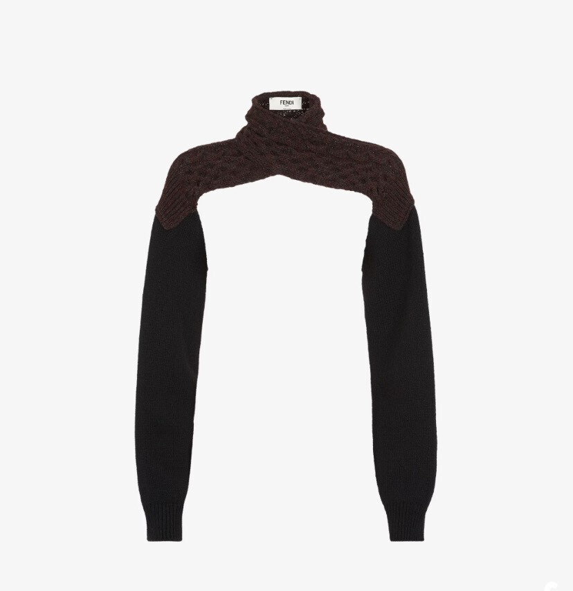 FENDI ダークパープルウール シュラッグ