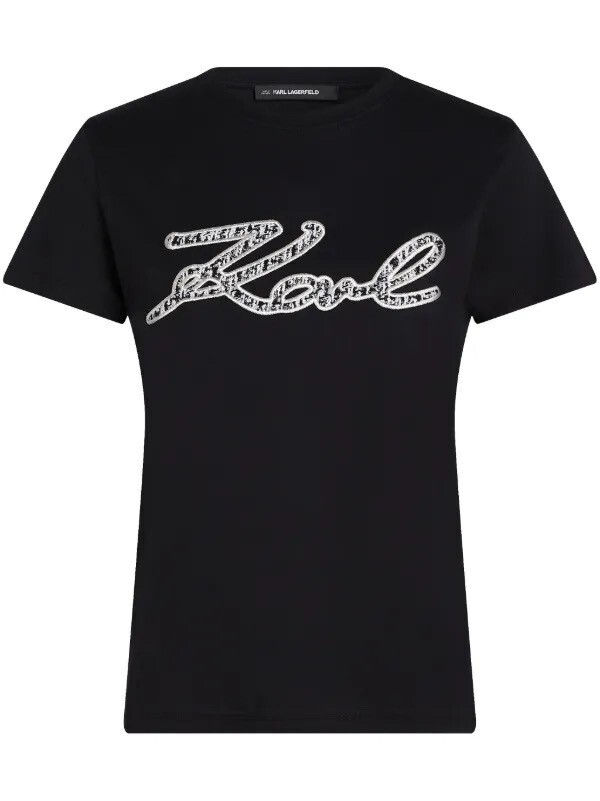 Karl Lagerfeld Bouclé Signature T-shirt