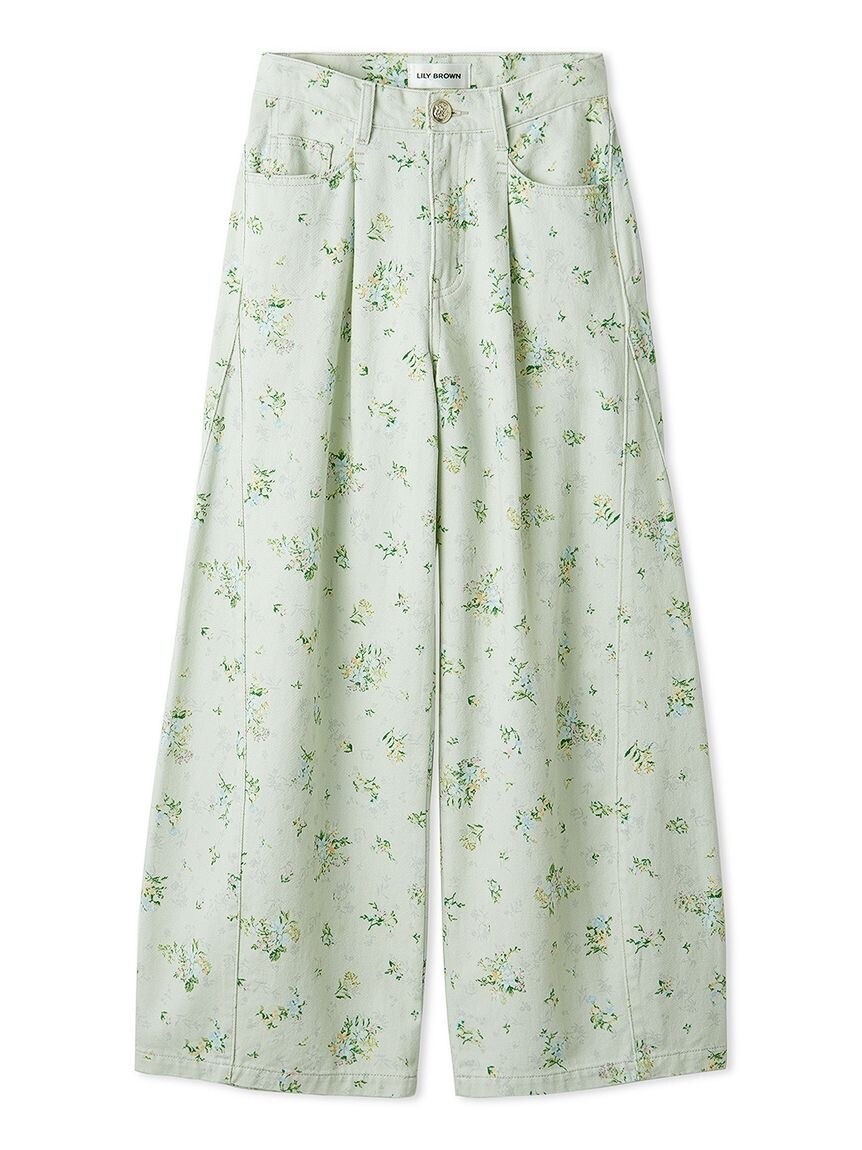 Lily Brown 【WEB限定00サイズ】タックワイドクラシックデニムパンツ