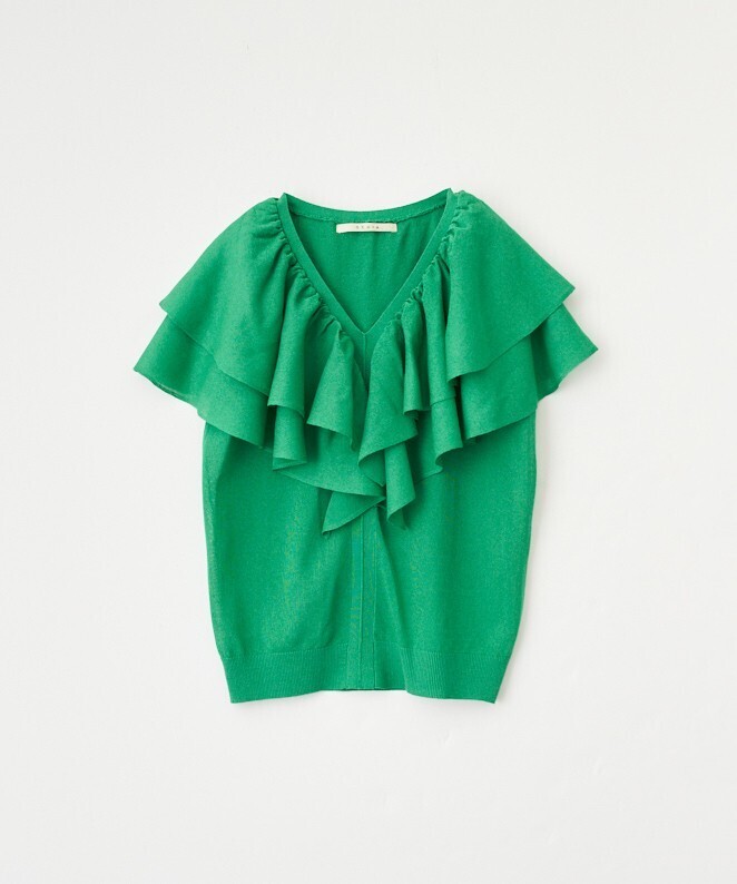 Stola. フリルカラーニットプルオーバー