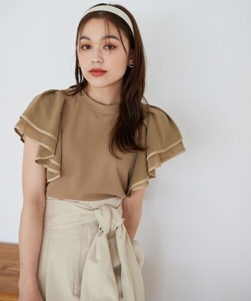 mysty woman イソザイフレアスリーブプルオーバー